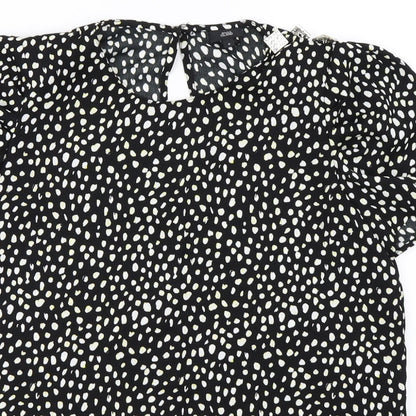 Womens UK Size 8 River Island Black Basic Blouse