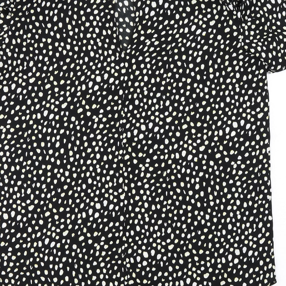 Womens UK Size 8 River Island Black Basic Blouse