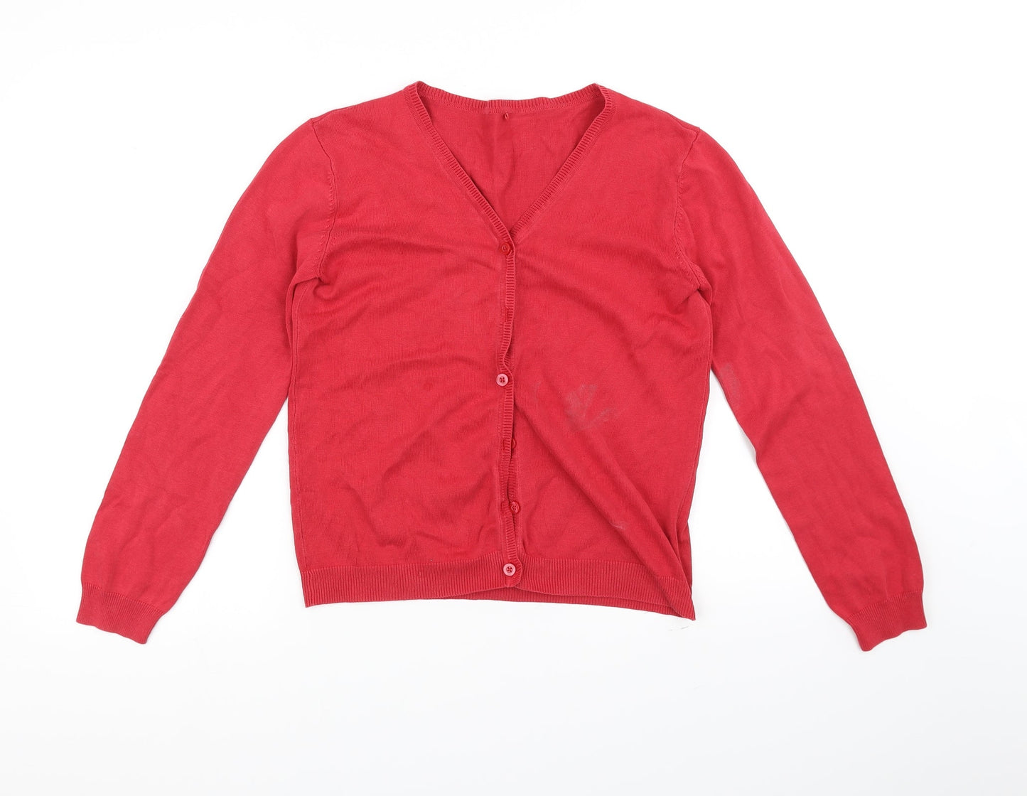 George Girls Red   Cardigan Jumper Size 12-13 Years