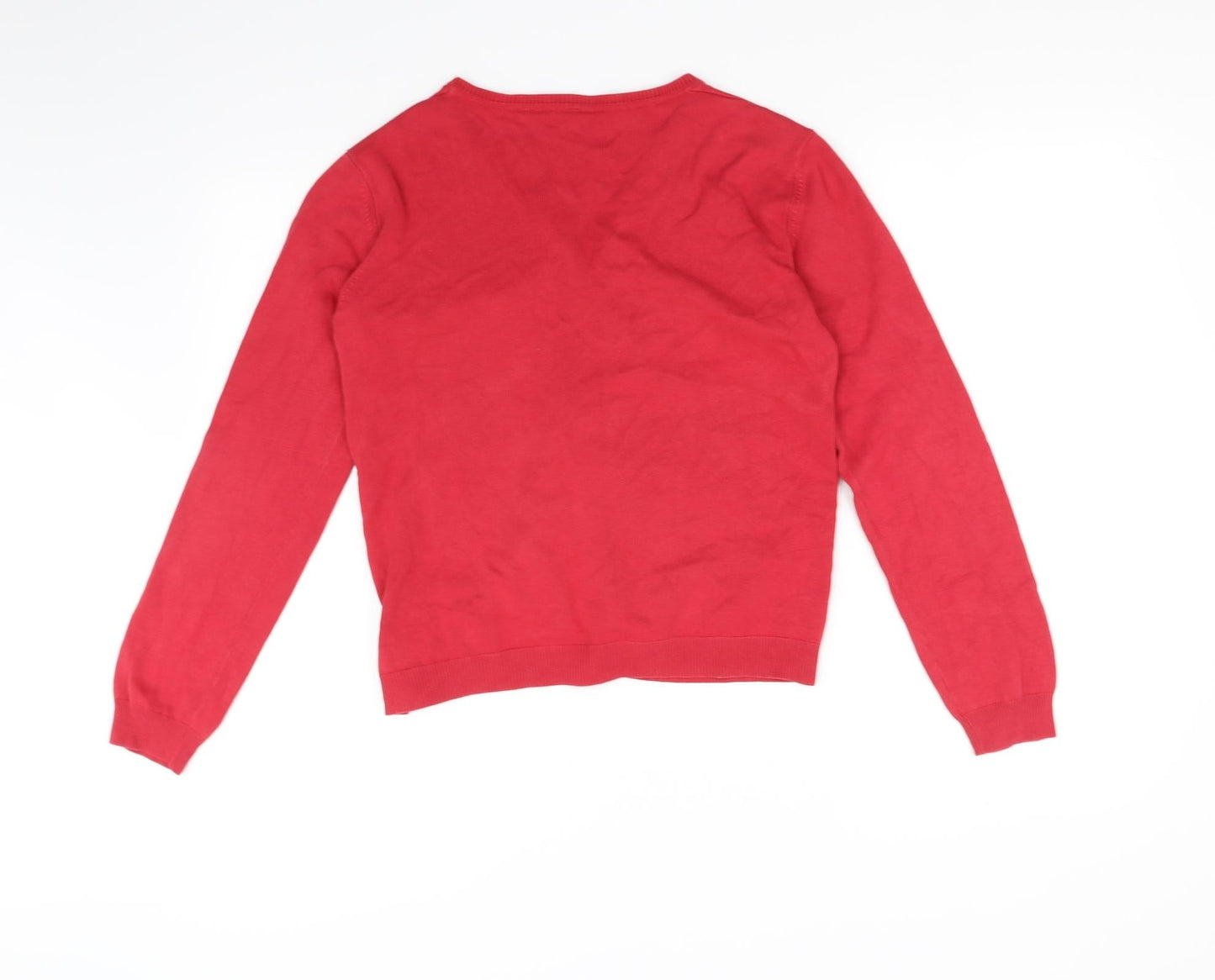 George Girls Red   Cardigan Jumper Size 12-13 Years