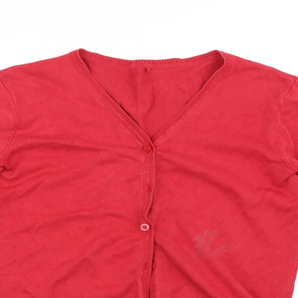 George Girls Red   Cardigan Jumper Size 12-13 Years