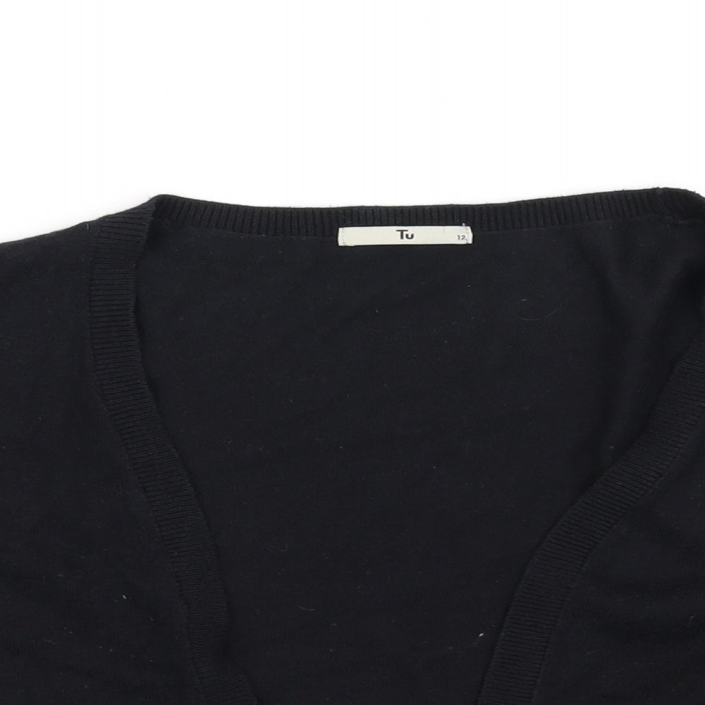 TU Womens Black   Cardigan Jumper Size 12
