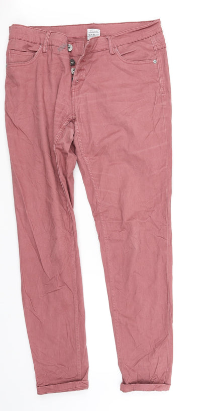 Womens UK Size 10 Up Fashion Regular Fit  Pink Trousers