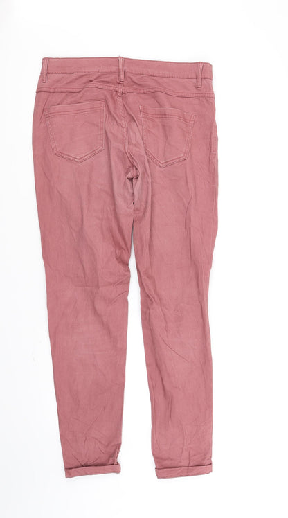 Womens UK Size 10 Up Fashion Regular Fit  Pink Trousers