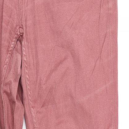 Womens UK Size 10 Up Fashion Regular Fit  Pink Trousers