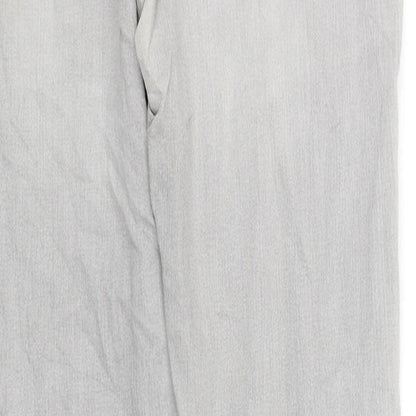 Womens UK Size 10 Preworn Regular Fit Straight Grey Jeans