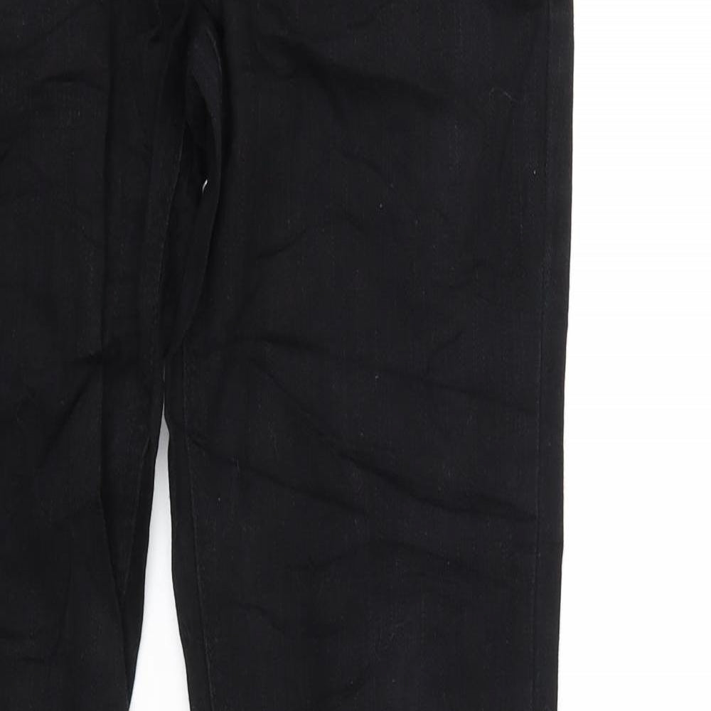 Kess Miss Womens Black   Straight Jeans Size 38 L34 in - dimaonds on front