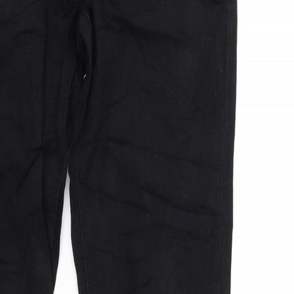 Kess Miss Womens Black   Straight Jeans Size 38 L34 in - dimaonds on front