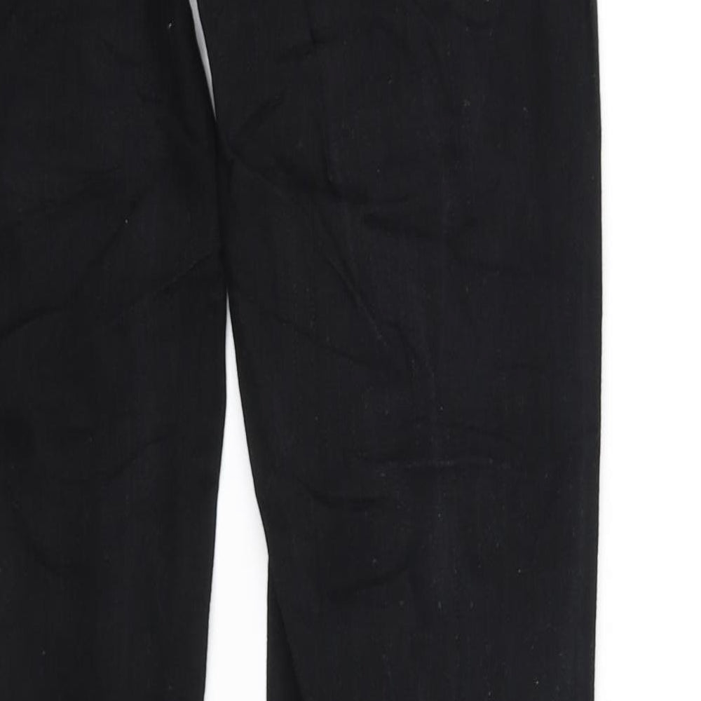 Kess Miss Womens Black   Straight Jeans Size 38 L34 in - dimaonds on front