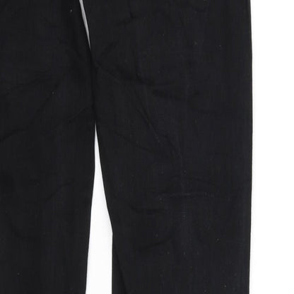 Kess Miss Womens Black   Straight Jeans Size 38 L34 in - dimaonds on front
