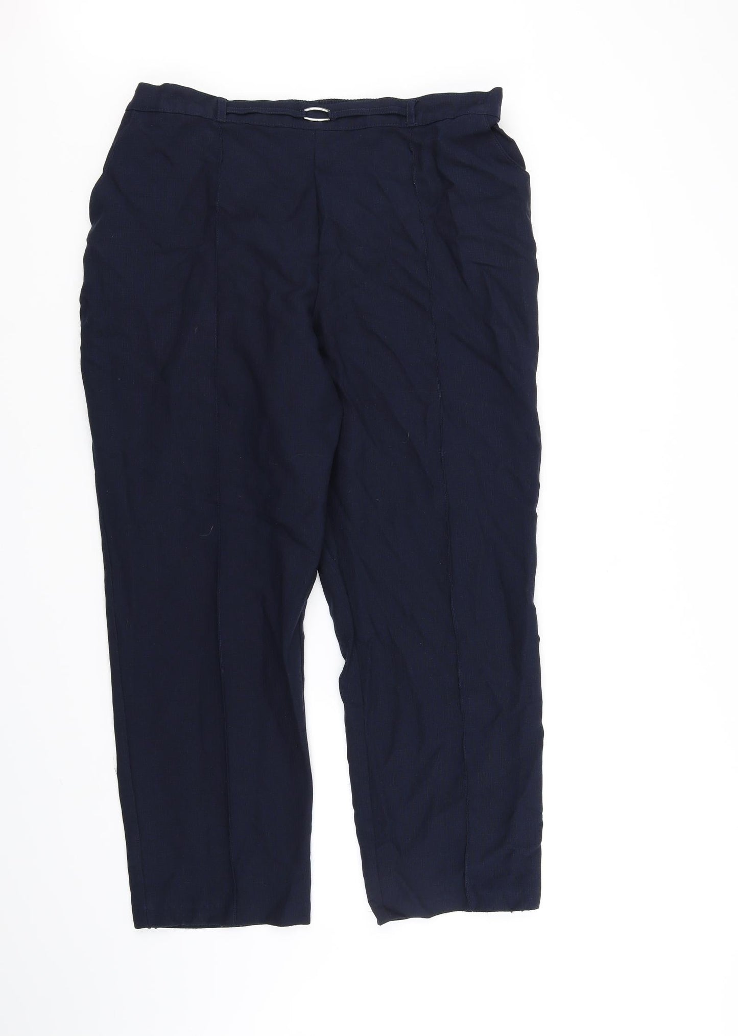 Womens UK Size 16 Marks and Spencer Regular Fit  Blue Trousers