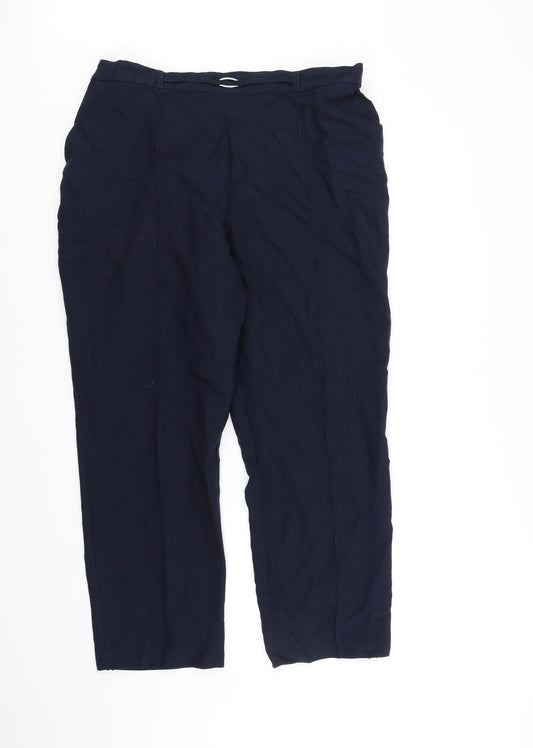Womens UK Size 16 Marks and Spencer Regular Fit  Blue Trousers