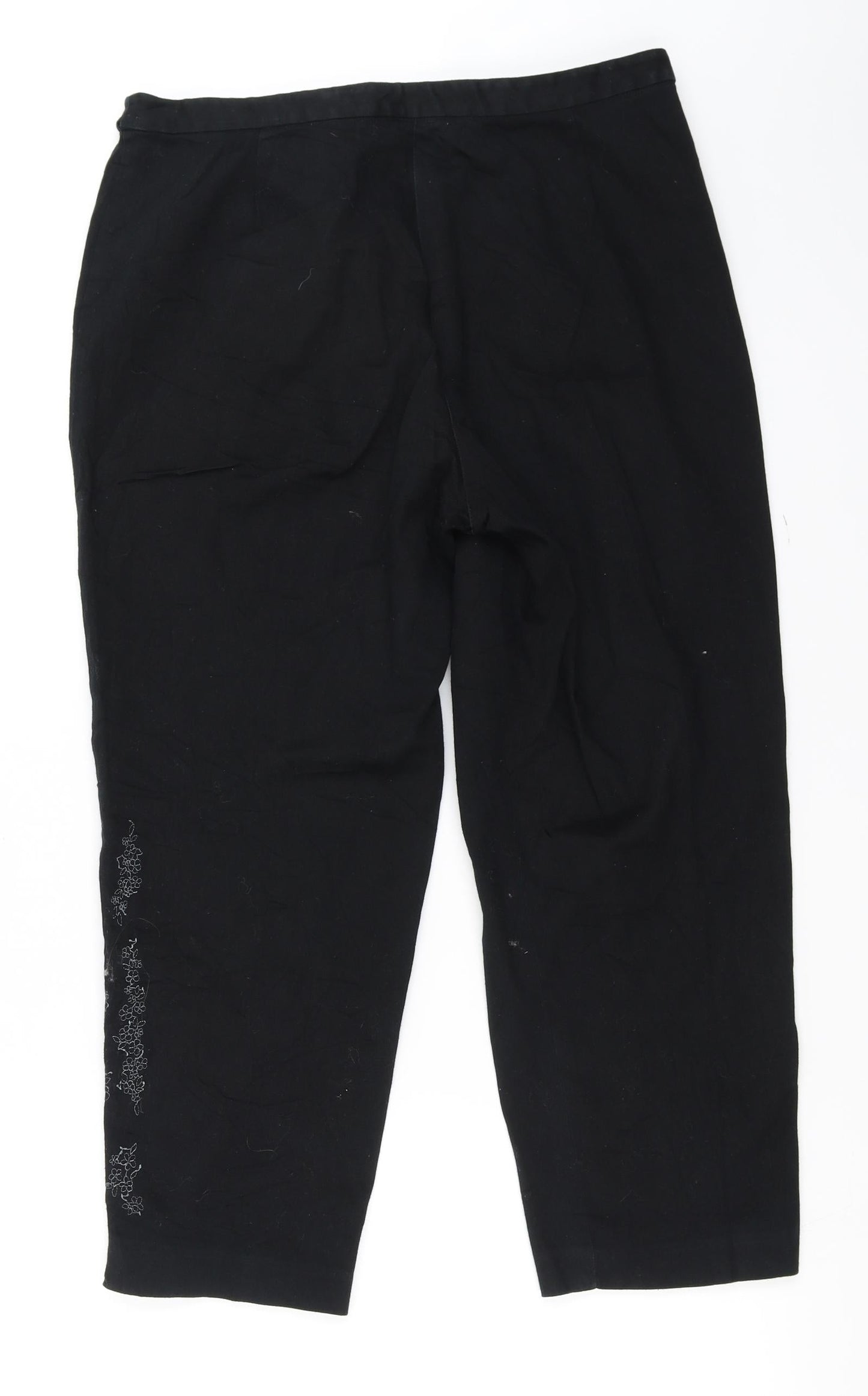 Womens UK Size 16 Debenhams Regular Fit  Black Trousers