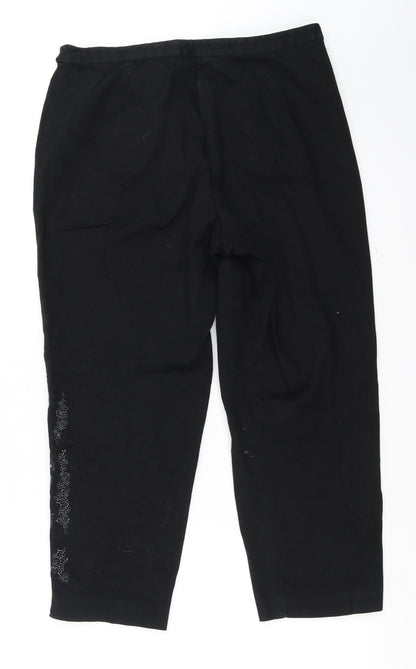 Womens UK Size 16 Debenhams Regular Fit  Black Trousers