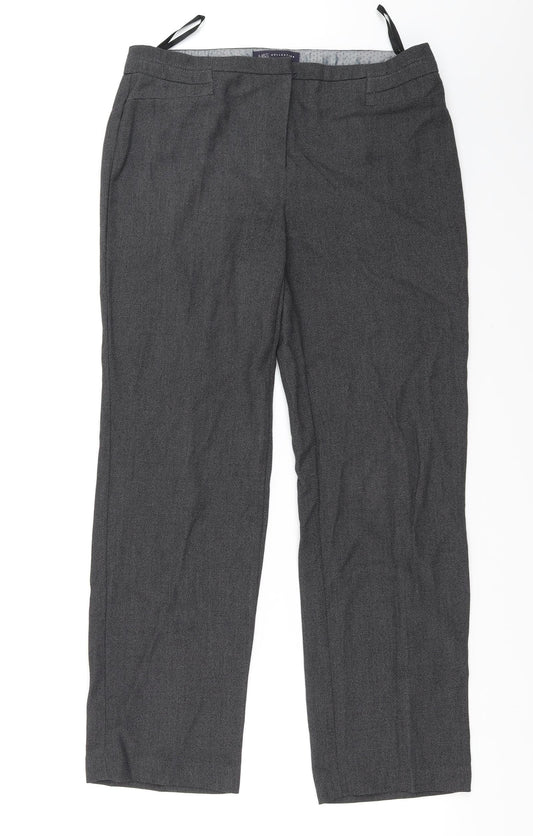 Womens UK Size 12 Marks and Spencer Regular Fit  Grey Trousers
