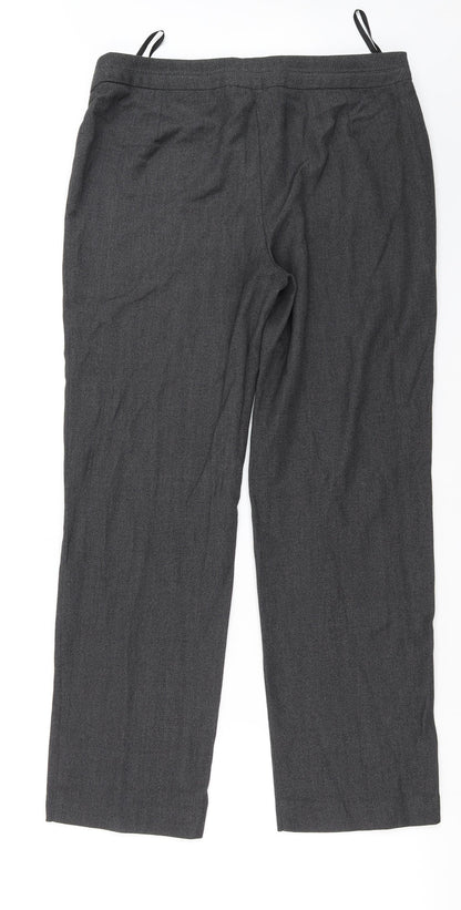 Womens UK Size 12 Marks and Spencer Regular Fit  Grey Trousers
