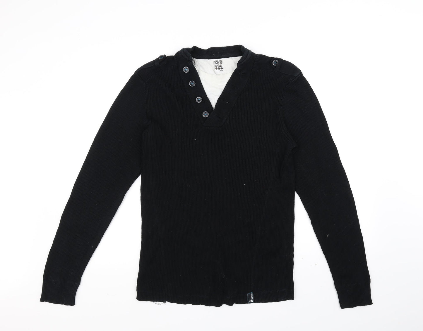 UrbanSpirit Mens Black   Pullover Jumper Size L