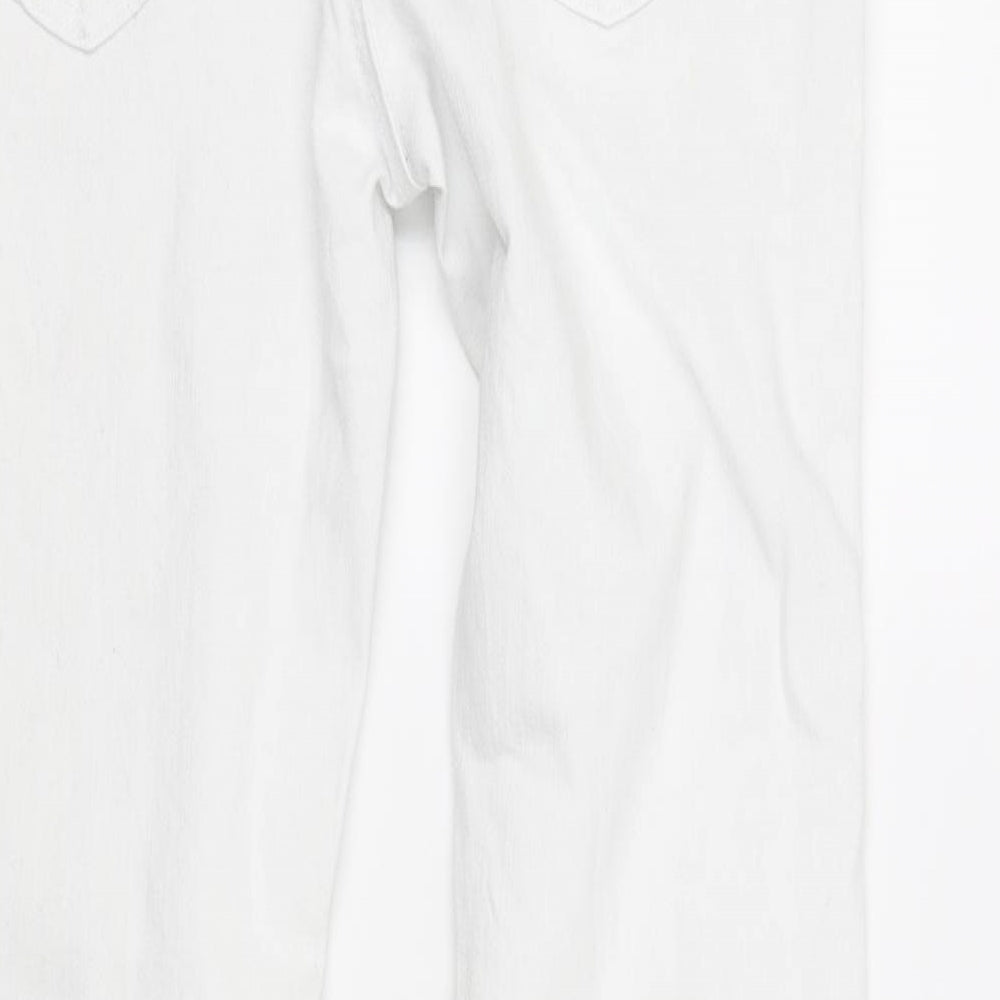 True2u Womens White   Straight Jeans Size 12 L30 in
