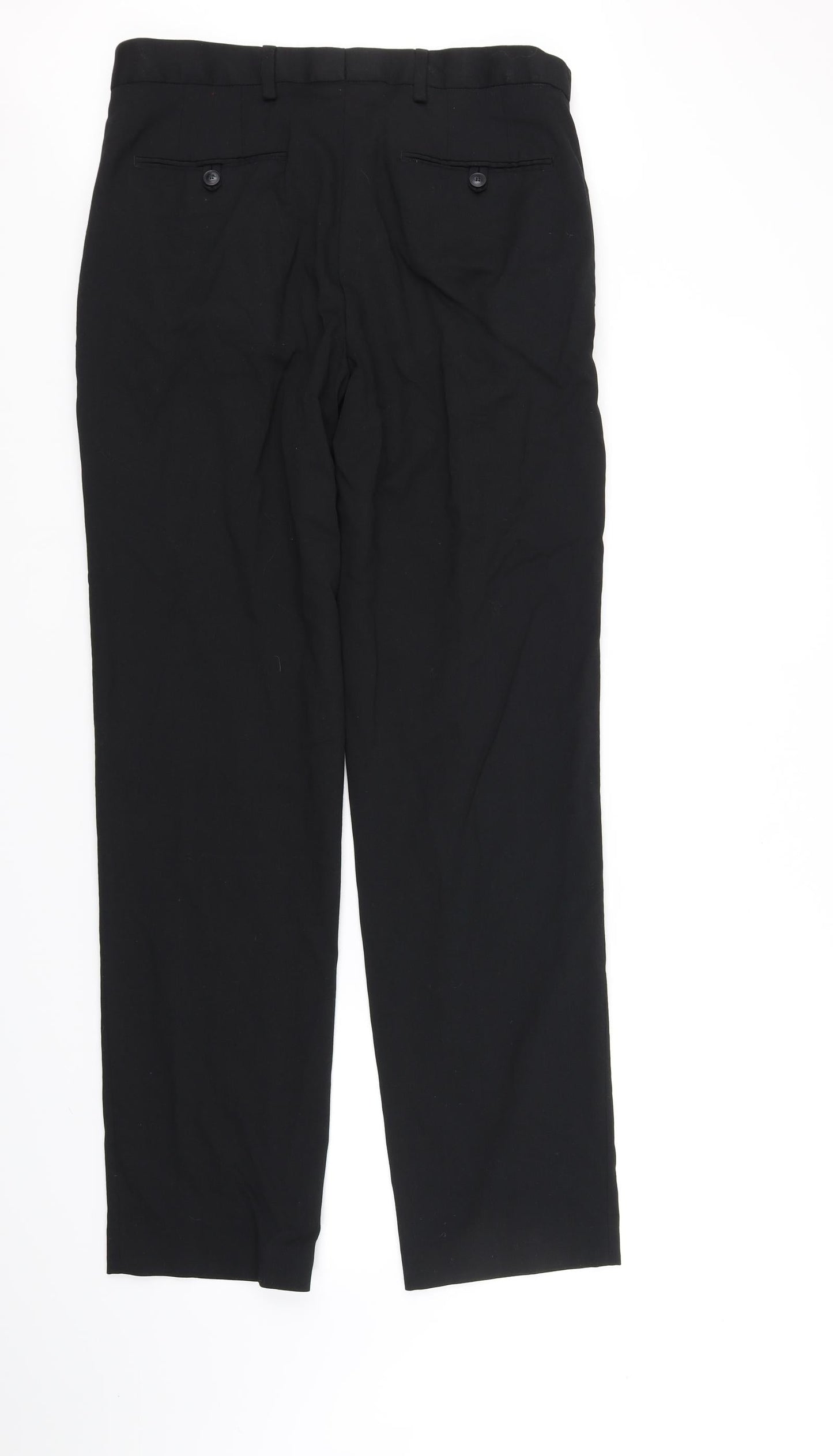 Womens UK Size M Marks and Spencer Regular Fit  Black Trousers
