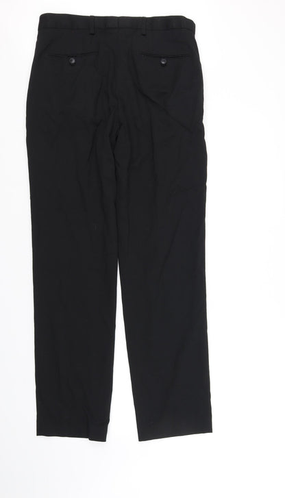 Womens UK Size M Marks and Spencer Regular Fit  Black Trousers