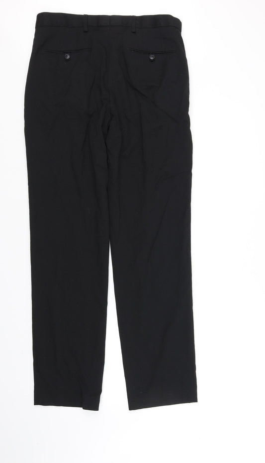 Womens UK Size M Marks and Spencer Regular Fit  Black Trousers