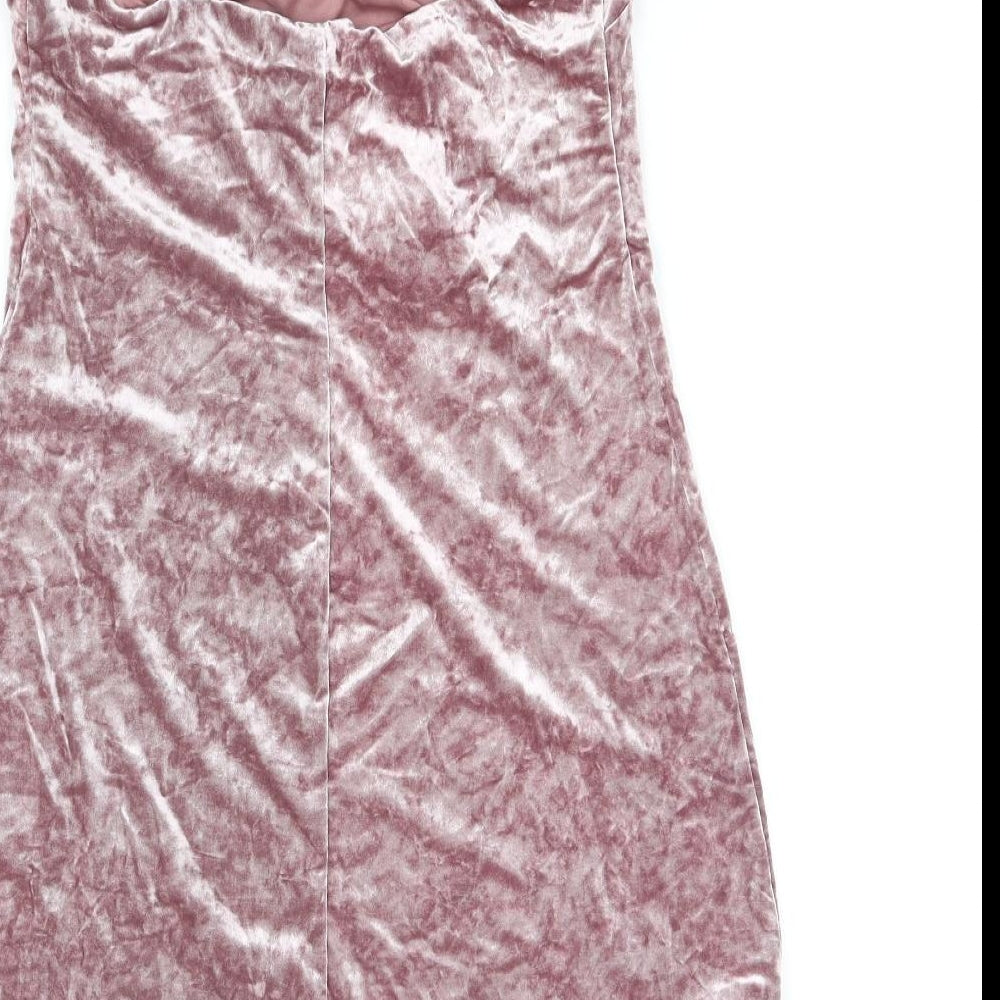 Womens UK Size 14 New Look Pink Basic Tank