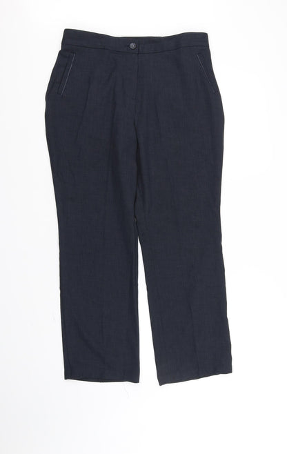 Womens UK Size 12 Marks and Spencer Regular Fit  Blue Trousers