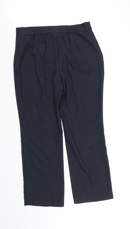 Womens UK Size 12 Marks and Spencer Regular Fit  Blue Trousers