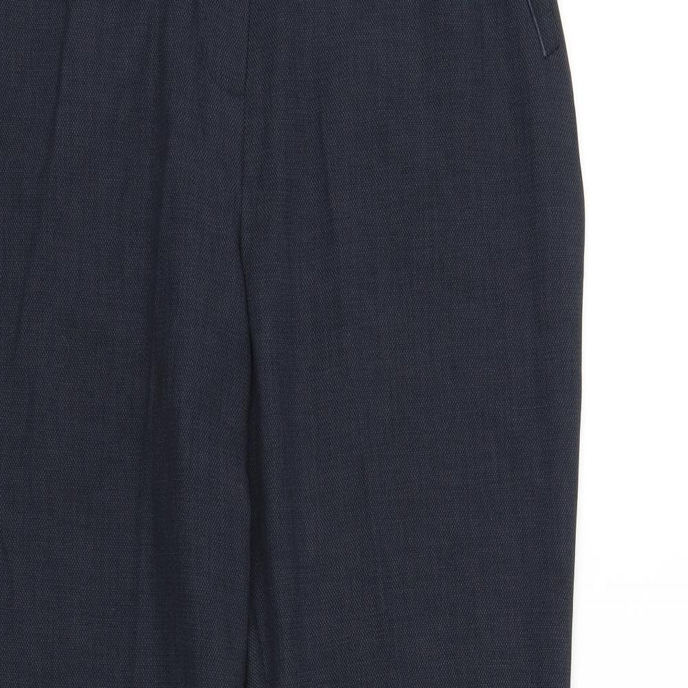 Womens UK Size 12 Marks and Spencer Regular Fit  Blue Trousers