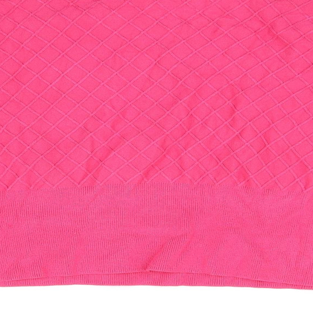 Marks and Spencer Womens Pink   Pullover Jumper Size 14  - washable mark on arm