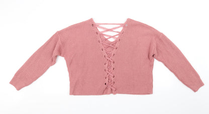 Miss Selfridge Womens Pink   Pullover Jumper Size 10