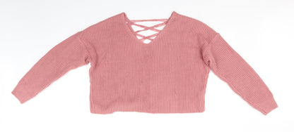Miss Selfridge Womens Pink   Pullover Jumper Size 10