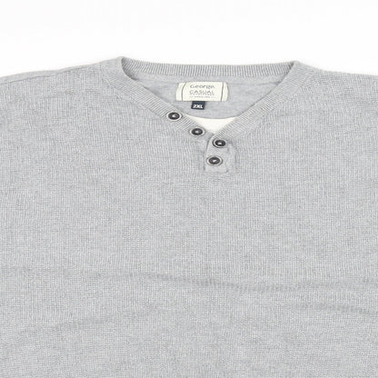 George Mens Grey   Pullover Jumper Size 2XL