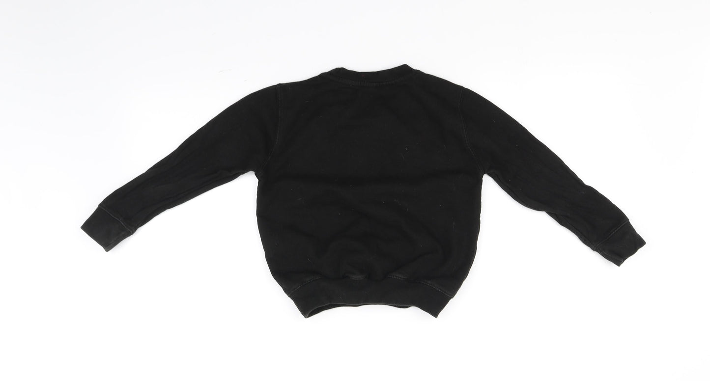 emilie Girls Black   Pullover Jumper Size 5-6 Years