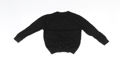 emilie Girls Black   Pullover Jumper Size 5-6 Years