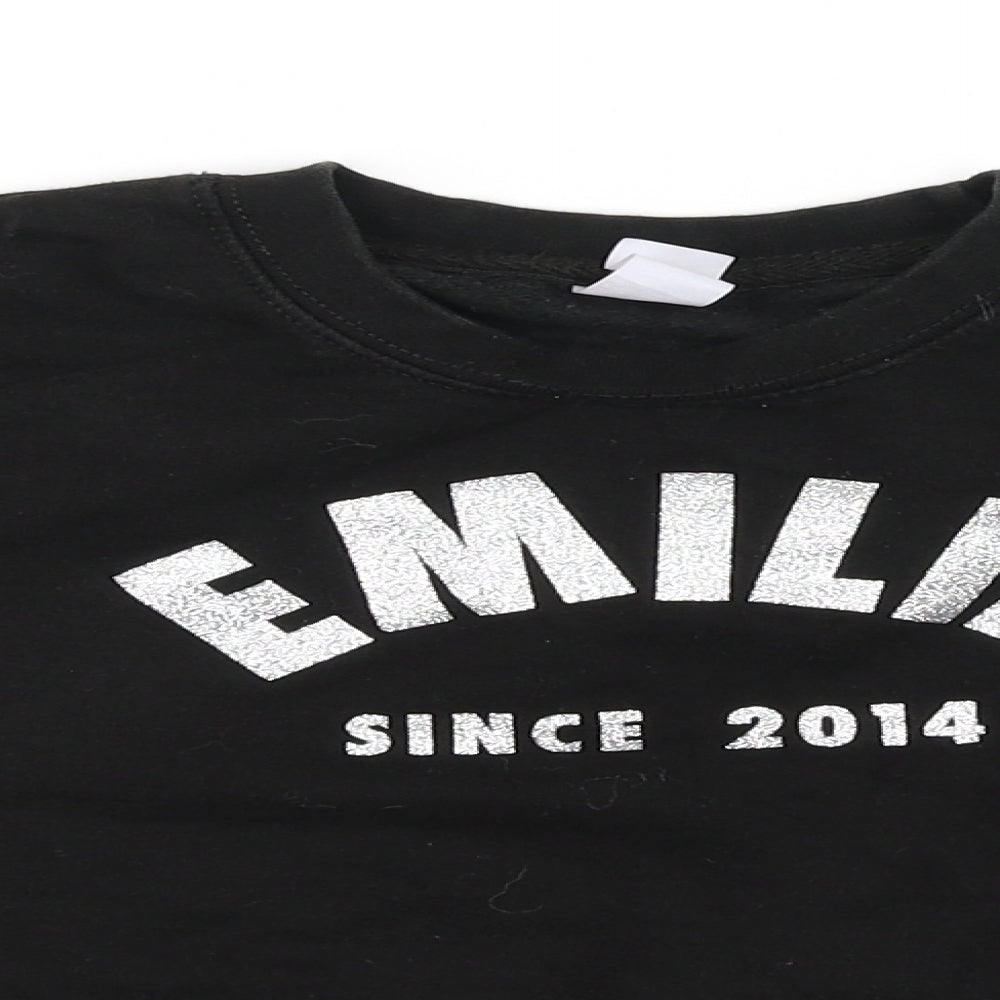 emilie Girls Black   Pullover Jumper Size 5-6 Years