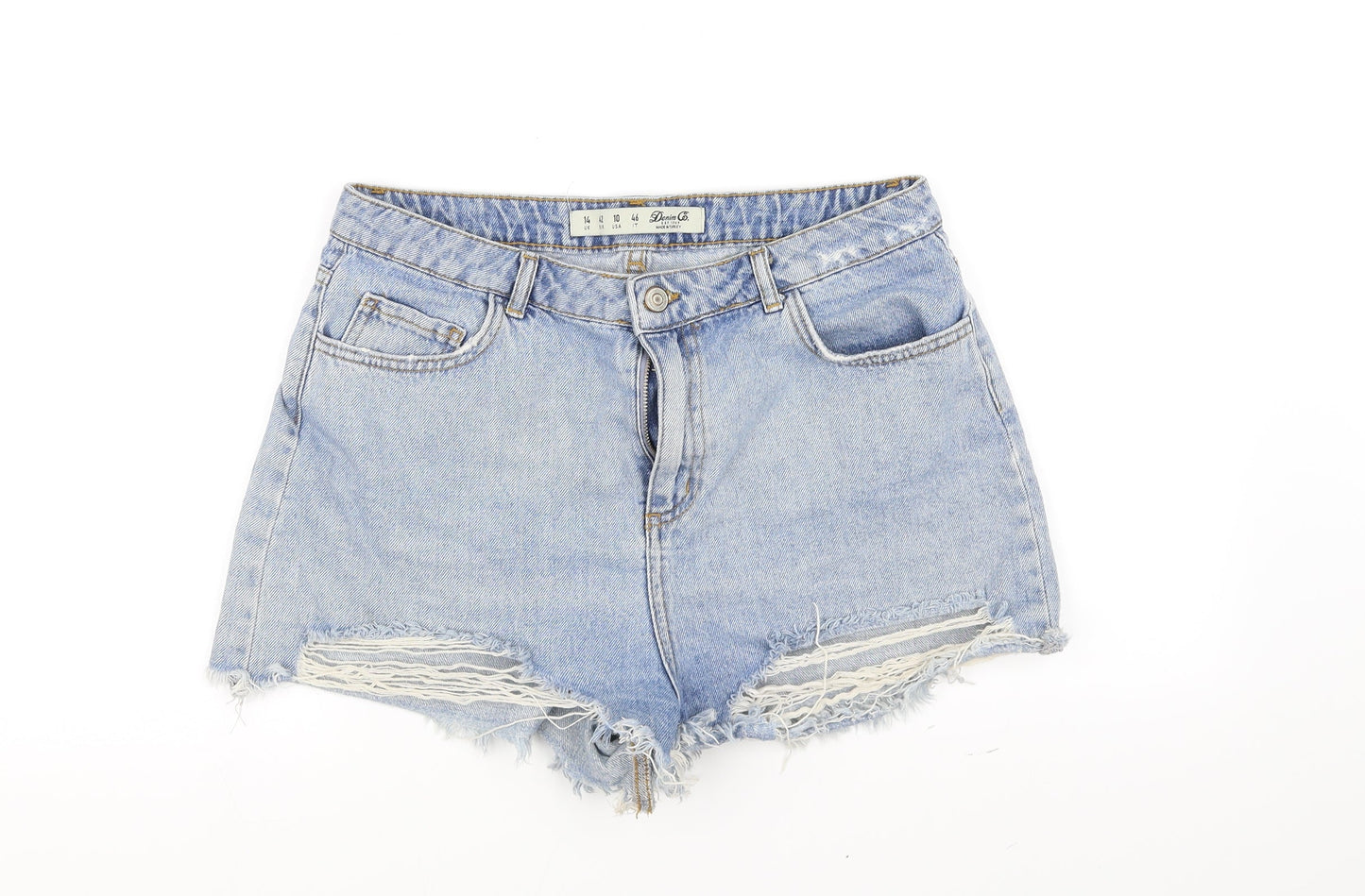 deniem & co Womens Blue   Cut-Off Shorts Size 14