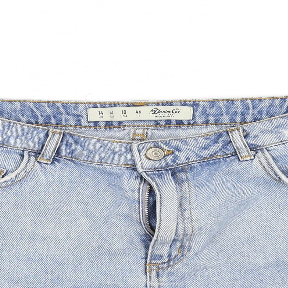 deniem & co Womens Blue   Cut-Off Shorts Size 14