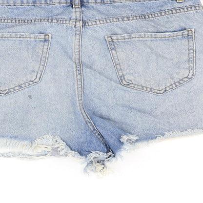 deniem & co Womens Blue   Cut-Off Shorts Size 14