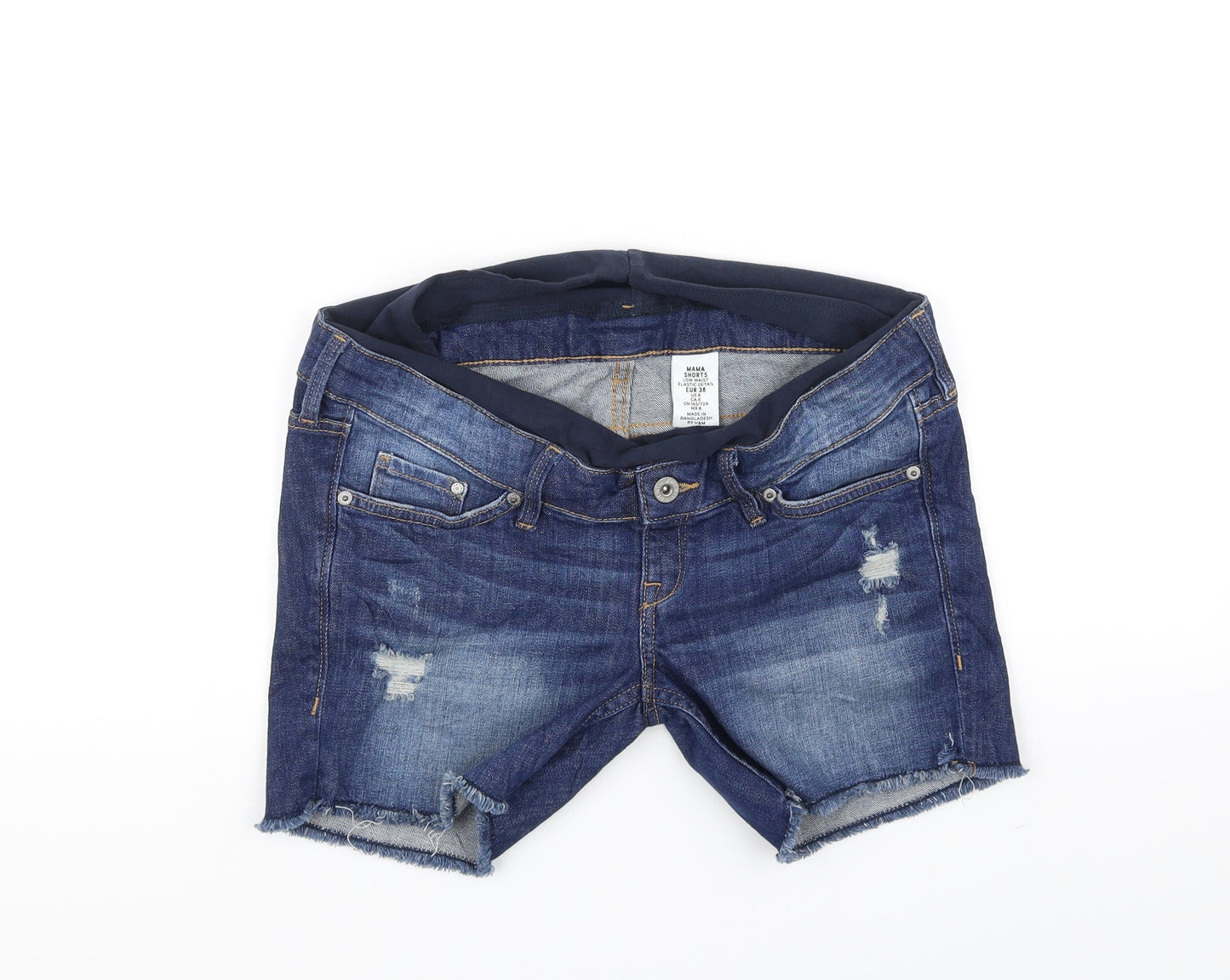 H&M Womens Blue   Cut-Off Shorts Size 10