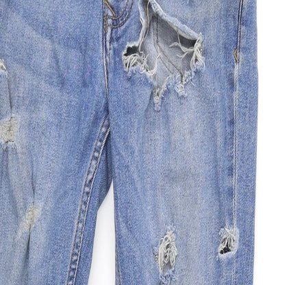 Mens UK Size M Topman Regular Fit Straight Blue Jeans