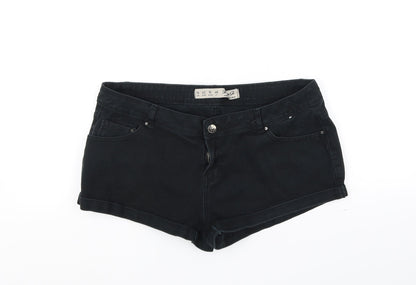 deniem & co Womens Black   Cut-Off Shorts Size 14