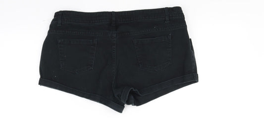 deniem & co Womens Black   Cut-Off Shorts Size 14