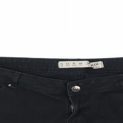 deniem & co Womens Black   Cut-Off Shorts Size 14