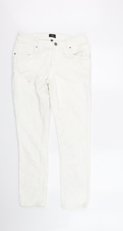 River Island Womens White   Straight Jeans Size M L32 in