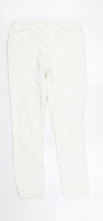 River Island Womens White   Straight Jeans Size M L32 in