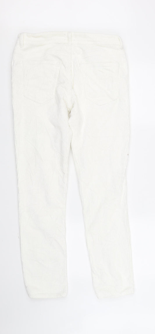 River Island Womens White   Straight Jeans Size M L32 in
