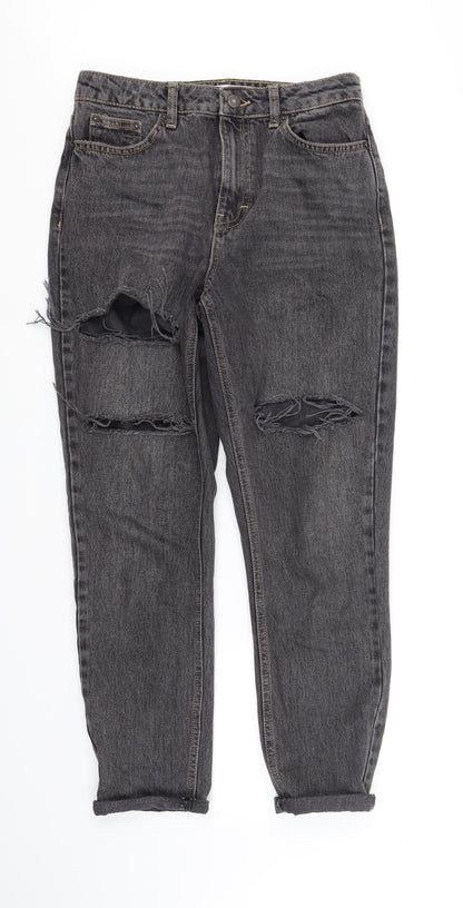Topshop Womens Grey   Straight Jeans Size M L29 in