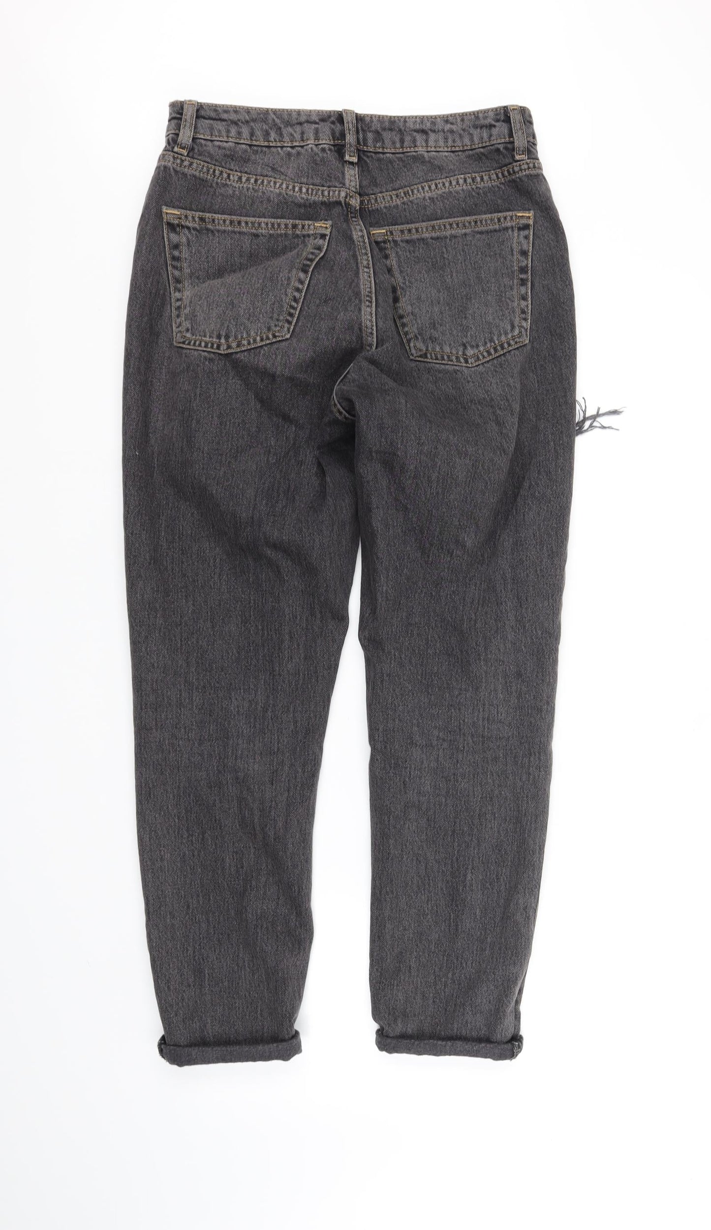 Topshop Womens Grey   Straight Jeans Size M L29 in