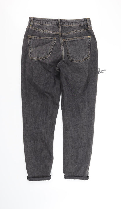 Topshop Womens Grey   Straight Jeans Size M L29 in